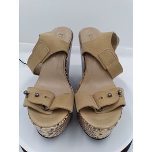 BCBGMaxazria Faux snakeskin 5.5" wedge heel size 39.5 EU, 8.5 US